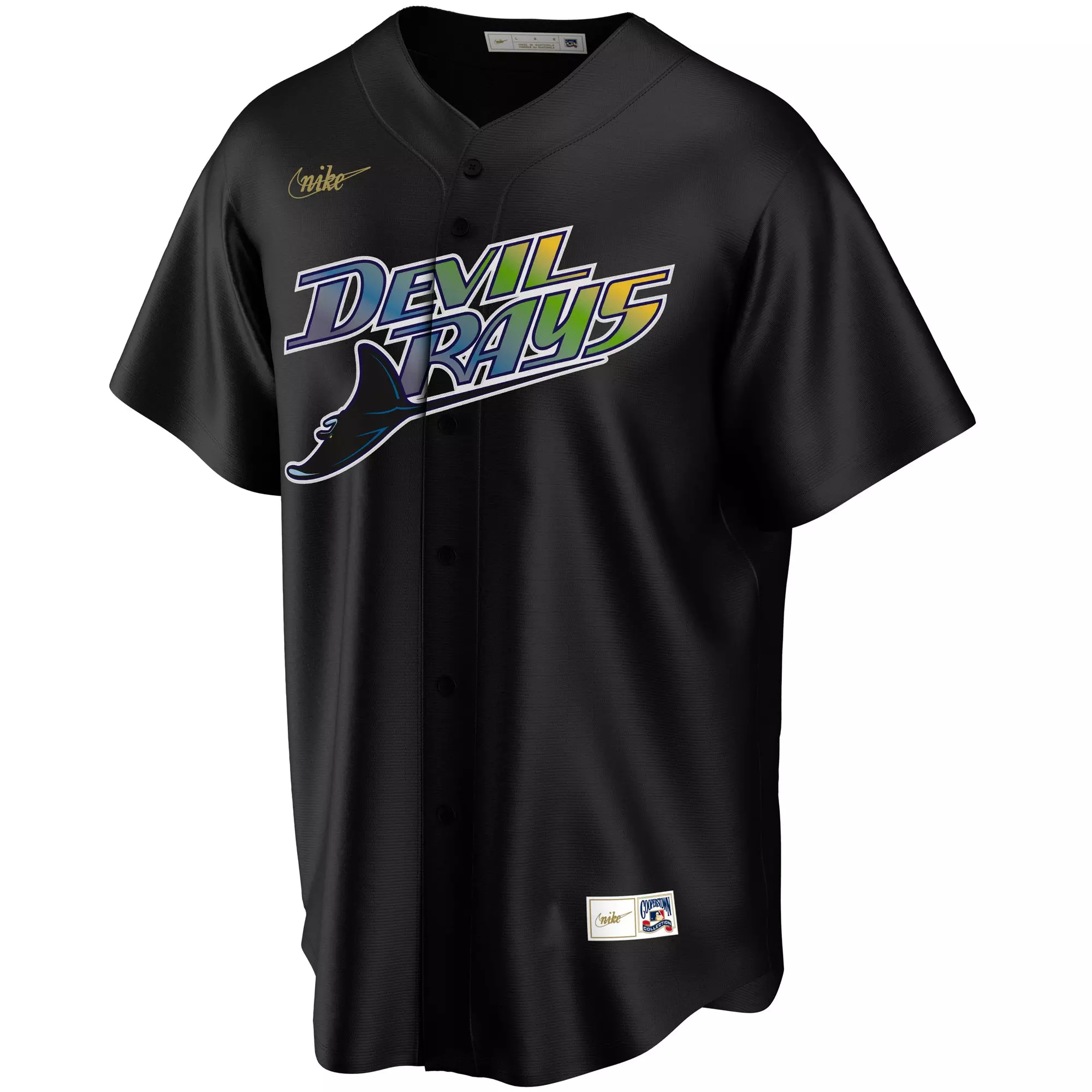 Nike Men s Tampa Bay Rays Cooperstown Jersey Hibbett City Gear